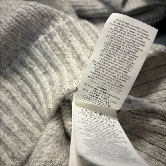 Michael Kors Donegal Sweater Women’s Large Gray Flecked V Neck Alpaca - Picture 6 of 9